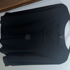 Ann Taylor Elegant Black V-Neck Blouse